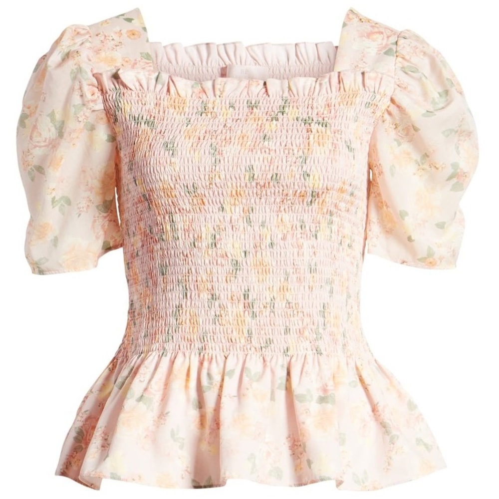 RACHEL PARCELL Square Neck Smock Top